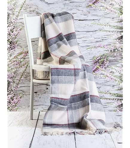 Merino Wool Merino schapenwollen deken/knuffeldeken, 100% merinowol, schapenwol, merinowol, 250 x 200 cm, deken balnket 200 x 250 cm, bruin