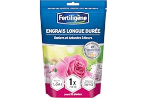 FERTILIGÈNE FERTILIGENE OSROSN - Engrais Granulés Longue Durée Osmocote Max Rosiers et Arbustes à Fleurs 700 g - Pratique, 1 seule application par an -Protège les racines - Résultats dès 1semaine -Pour 35 plantes