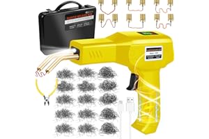 MYTOVOSN 200W Plastic Welder Kit, 5000mAh USB Rechargeable Wireless Plastic Repair Kit with 1050 PCS Hot Staples, Portable Cordless Car Bumper Repair Kit for Plastic Crack Repair