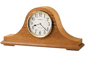 Howard Miller Nicholas Mantel Clock 635-100 – Golden Oak Wood with Quartz & Single Chime Movement