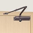 Plantex Premium Aluminium Door Closer/55kg Automatic Door Closer for Wooden Door/Adjustable Spring Door Closer- Brown (ISO 9001 Certified)