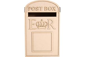 LaserSmith Wedding Post Box, Royal Mail Styled, Flat Pack, Unpainted MDF for Cards etc