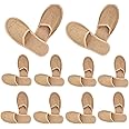 Sassyvilla Reusable Jute Slippers Non Slip Closed-Toe Style Soft Washable Unisex Disposable Slippers Footwear For Home Guest Hotel Travelling House Spa Salon