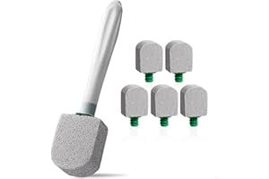 Acsatont Detergente Pietra Pomice per WC, 6 Pezzi Pietra Pomice con 1 Manico, Blocco Detergente, Detergente per WC, Per la Pulizia di Bagno, Lavello Della Cucina