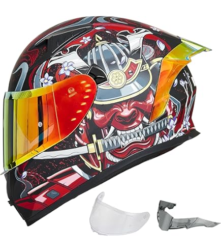 ROOF Helmet Boxer V8, Target Matt White-Red, Size L : Amazon.nl