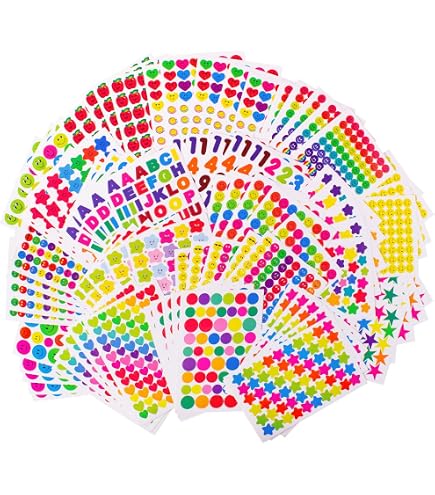 Akachafactory Gommettes 1180 Runde Aufkleber – Selbstklebend, Fuchsia, 1 Cm Für Basteln