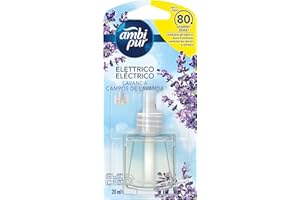 Ambi Pur Lavanda Ricarica Diffusore Elettrico Per Ambienti 9x20ml, Per Rimuovere Gli Odori