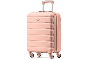 Flight Knight 55 x 40 x 23 cm Cabin Bag, Suitcase for Lufthansa & Over 30 Airlines Including British Airways, EasyJet Travle Bag- Lightweight Durable 4 Wheel Carry On Suitcase, Hard Shell- 55x40x23