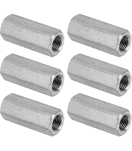 Ecrou d'extension SECCARO M12, acier inoxydable V2A VA A2, DIN 6334, hexagone, écrou long, 20 pièces