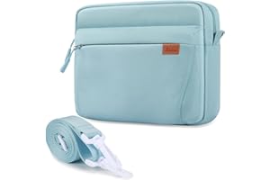 SIMTOP Polyester Ipad Carry Case Shoulder Bag for 11 inch,Tablet Accessories Messenger Bag Ipad keyboard Case Waterproof IPad Air 2022, Light Blue