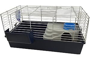 MPS Gabbia per Conigli Baldo Apertura Superiore Metallo Coniglio 100X53X46H 100-BLU