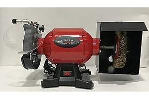 CEVIK PRO - CP10-150MIXTA Esmeriladora de Banco Combinada 450W - Muela y Cepillo 150 mm - 2950 rpm - Amoladora Pulidora Profesional para Taller y Afilado de Cuchillos