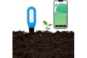 Mcbazel Soil Moisture&Temperature Meter,Temperature and Humidity Detector with Accuracy,8.5cm Probe for Root, Weather-Resistant for Plant Gardens/Greenhouses,Plant Sensor MUST Used with Zigbee Gateway
