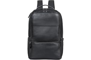 STILORD 'Thore' Luksusowy skórzany plecak z przegrod± na laptopa 17 cali Damski plecak biznesowy Mê¿czy¼ni Vintage Plecak na co dzieñ Prawdziwa skóra, Kolor:czarny