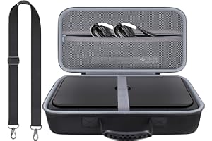 co2CREA Twardy podróżny futerał ochronny do Mobilnej Drukarki HP Officejet 250, Czarny