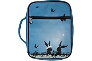 Dajingkj Custodia Bibbia per donna uomo Custodia Bibbia di grandi dimensioni con tasche Cinturino Zip Bibbia Libro Organizzatore per il trasporto Borsa da Chiesa Tote Bibbia Accessori con manico