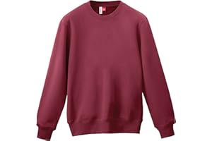 NUQLO Felpa Uomo Senza Cappuccio | No Logo | Cotone Premium | Basic - Sportivo - Casual | Senza Zip | Semplice Tinta Unita