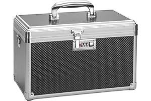 GODLONSEN Abschließbarer Medikamentenkasten, Kombinationsschloss Medizinbox, Mittel 28.4 x 19.3 x 19.3 cm, Erste Hilfe Sicher Medikamenten Aufbewahrungsbox für Zuhause Schule Krankenhaus, Schwarz