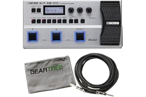 BOSS AUDIO Boss GT-1B Multieffekt-Prozessor für Bassgitarre mit Kabel und Tuch