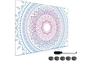 Navaris Tablero de Notas magnético - Pizarra con diseño de Sol Indio - Pizarra magnética con Marcador Negro y 5 imanes