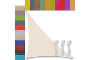 UFAMILUK sonnensegel 2x3x3.6m Dreieck Rechter Winkel segeltuch wasserdicht sonnensegel nach maß balkon regenschutz 95% UV Schutz Windschutz Überdachung Plane für Garten Terrasse Outdoor Nicht-gerade weiss