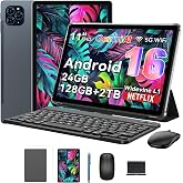 TABWEE T90 Android 16 Tablet with Keyboard and Pen, 24GB +128GB (2TB TF) | Tablet 11 inch, Eye Care Display, Widevine L1, Octa-core, Gemini AI, 13MP +
