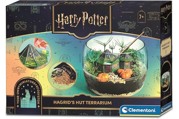 Clementoni | Terrarium Harry Potter pour Enfant 7 Ans+ | La Cabane D'Hagrid | À Construire | Activité Botanique Créative DIY | Kit Écologique Avec Plâtre, Graines, Tourbe | Idée Cadeau Enfant