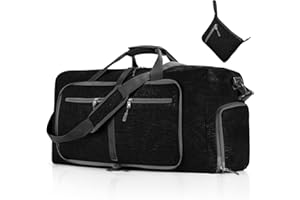 Vomgomfom 65L Grande Borsa da Viaggio Pieghevole con Tasche per Uomo Donn, 65L 85L 115L