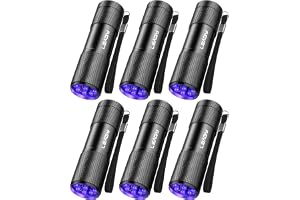Leagy 6-pack UV Ultra Violett Blacklight 9 LED ficklampa ficklampa ficklampa lampa utomhus etc