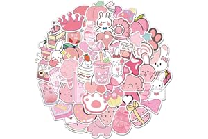 Zepitniy 50 Stück Kawaii Sticker Aesthetic Sticker Set(PVC-Vinylfolie) Vsco Sticker丨Graffiti Wasserfeste Sticker für Laptop Scrapbooking Tassen Skateboard Fahrrad