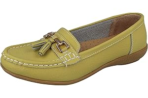JO & JOE Ladies Nautical Leather Smart Loafer Tassel Moccasin Flat Slip On Comfort Shoe Size 3-8