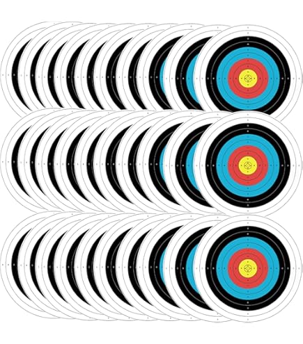 20 Bersagli Carta Per Tiro Con Arco 60x60 Cm - Fogli Per Allenamento | Principianti Ed Esperti - Foto 9