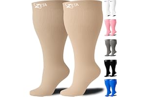 Zeta Wear Kompressionsstrümpfe dicke Waden, bequeme nunterstützung, verhindert Schwellungen, Schmerzen, große Manschetten