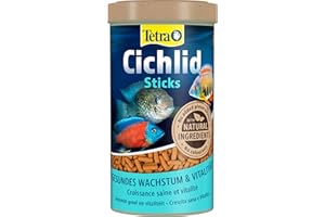 Tetra Cichlid Sticks - Mangime per tutti i ciclidi e altri pesci ornamentali di grandi dimensioni, bastoncini galleggianti, lattina da 500 ml