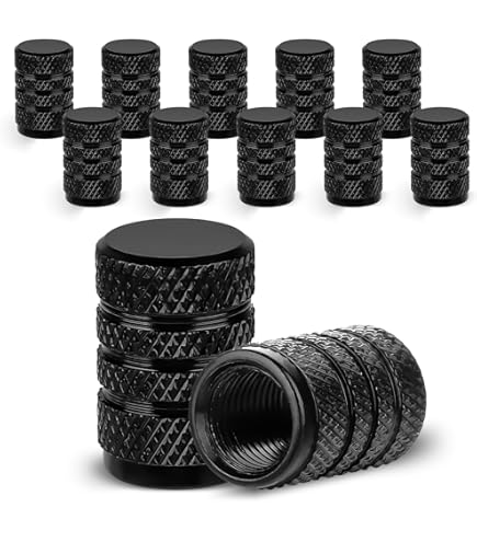 Pitlane Performance® Aluminium Ventieldopjes; Set van 4 Schrader Ventieldoppen | Geschikt voor Auto, SUV, Motor & Fiets – Duurzame Bescherming voor Wielventielen (Goud, Comfort
