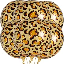 Set 46 Decorazioni Per Feste A Tema Leopardato - Per Compleanni, Baby Shower, Feste Giungla