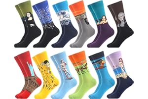 WeciBor Men's Dress Cool Colorful Fancy Novelty Funny Casual Combed Cotton Crew Socks Pack