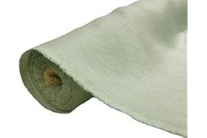 A-Express Naturale Puro 100% Tessuto di lino Materiale morbido Sartoria Moda Borsa di lino 140cm larghezza - Mezzo Metro 50cm x 140cm Mare verde