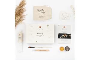 CHIYU Kintsugi Kit de réparation : Modern Repair Kit - Or - Colle or - Résistant au lave-vaisselle alimentaire - Le kit le plus complet et le plus durable