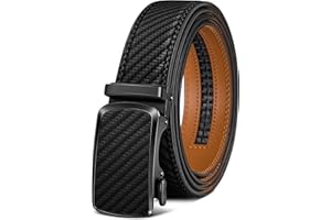 BULLIANT Cintura Uomo, Cintura Uomo Pelle Cricchetto Automatica Fibbia 35mm,Trim Regolabile per Adattars