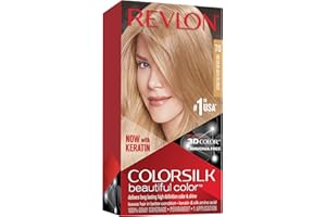REVLON Colorsilk Colorazione Permanente Capelli Fai-da-te A Casa, Senza Ammoniaca E Arricchita Con Cheratina, 70 - Biondo Cenere Medio