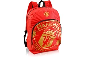 MANCHESTER UNITED F.C. Manchester United Football Club Crest Foil Print Backpack Bag Rucksack Red
