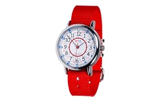 ERTT EasyRead Time Teacher Montre Enfant - Montre Pédagogique Garçon - Montre pour Apprendre à Lire l'heure - Montre-Bracelet éducative pour garçon et Fille - Cadran analogique - 12/24h