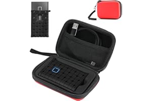 ProCase Custodia per Samsung T7 / T7 Touch SSD Esterno Portatile da 500GB 1TB 2TB, Unità a Stato Solido Esterna Hard Disk Borsa con Copertina in Silicone per Il Trasporto -Rosso