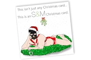 NotNiceThings S&M Rude Christmas Card, Funny Cards for Him, for Her, Weird Christmas Cards, Quirky Cards, Fun Christmas Cards, Friend, Boyfriend