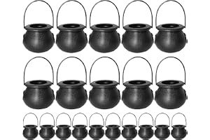 Ngbbby Mini kittel 20 st 7 x 6 cm plast häxor kittel med handtag halloween godisskål