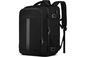 PUSLOM Zaino 40x30x20 per Ryanair Bagaglio a Mano per Wizzair Eurowings Zaino da Viaggio Aereo 24L Borsa da Cabina per Voli,14 Pollici Zaino Porta PC con Caricatore USB Zaino da Viaggio per Donna Uomo,Nero