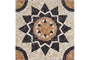 RO-001 90 x 90 cm Marmor Rosone me­di­ter­ran Einleger Mosaikfliesen Bild Dekoration Stein-Mosaik Fliesen Lager Verkauf Herne NRW