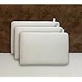 CUSHIO Memory Foam Pillow - 21x13x3 inches (Set of 3) - Cooling Gel Memory Foam - Neck and Shoulder Support - Removable Washable Cover (White)