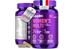 SUPLINT Multivitamines Femme Haute Puissance - Complexe A-Z avec Vitamine B6, Fer, Zinc & Vitex - 60 Gélules Véganes - Complément Alimentaire Premium avec Multivitamines et Minéraux